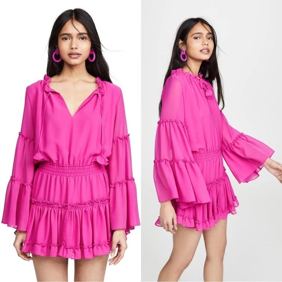 MISA Los Angeles Leeva Dress in Hot Pink Size Small - Picture 1 of 12
